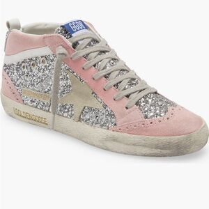 Golden Goose Pink Glitter Sneakers